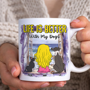 Personalized Gifts For Dog Lovers Coffee Mug 02katn170225hg Life Is Better With My Dogs - Coffee Mug - GoDuckee