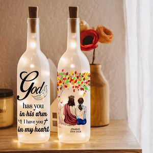 Personalized Gift For Christian Bottle Lamp God Has You In His Arm 04HULU240225TM - Bottle Lamp - GoDuckee
