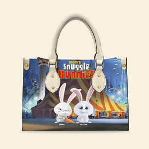 Personalized Gifts For Mom Leather Bag 06tgqn210225 Snuggle Bunny - Leather Bag - GoDuckee