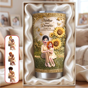 Forever Linked Mom & Daughter Tumbler - Personalized Gift For Mom 01TOMG060326 - Tumbler Cup - GoDuckee