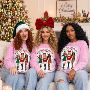 Xmas Friend Bleached Long Sleeve Shirt - Custom Photo Gifts For Friends 05hulu310826