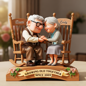 Old Couple Acrylic Plaque - Personalized Gifts For Couple 01TOPU160725 - Shaped Plaques - GoDuckee
