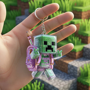 Pixel Gamer Keychain Personalized Back To School Gifts For Kids 02TGDT280725 - Keychains - GoDuckee