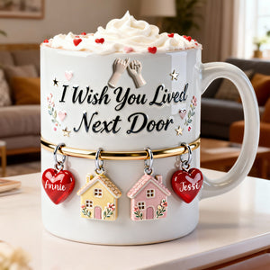 Bestie Long Distance Coffee Mug - Personalized Gift For Besties 07NALU291225 - Coffee Mug - GoDuckee