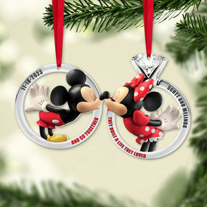 Set Of 2 Personalized Ornaments For Couple, PW-03QHTN161023, Christmas Gift, Anniversary Gift Ideas - Ornament - GoDuckee