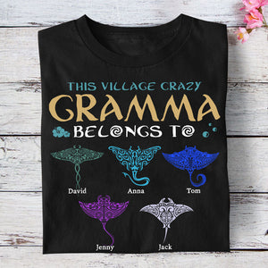 Personalized Gifts For Grandma Shirt This Village Crazy Grandma Belongs To 03qhtn060224 - 2D Shirts - GoDuckee