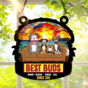 Best Buds Suncatcher Ornament – Personalized Christmas Gift For Pet Lovers 02OHLU250725 - Ornament - GoDuckee