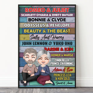 Personalized Gifts For Couple Canvas Print Elderly Couple - Poster & Canvas - GoDuckee