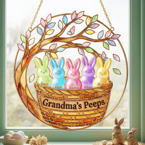 Grandma Peep Easter Suncatcher Ornament - Personalized Gifts For Grandma 04nata260126 - Ornament - GoDuckee