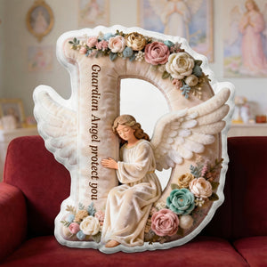 Guardian Angel Alphabet Pillow – Personalized Gifts For Loved Ones 01paqn090126 - Pillow - GoDuckee