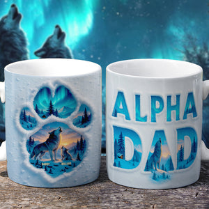 Alpha Wolf Dad Mug Personalized Gifts For Dad 01QHDT130525 - Coffee Mug - GoDuckee