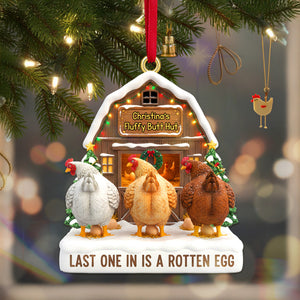 Chicken Farm Acrylic Ornament - Personalized Gift For Farmer Christmas Ornament 02NAMG170925 - Ornament - GoDuckee