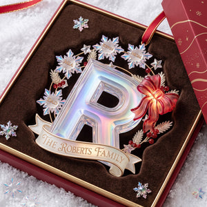 Snowflake Alphabet Acrylic Ornament - Personalized Christmas Gifts For Family 02pata100826 - Ornament - GoDuckee