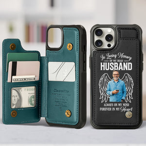 Custom Photo Gifts For Mom Leather Flip Wallet Phone Case 03xqtn210225 In Loving Memories Of My Dear Husband - Phone Case - GoDuckee