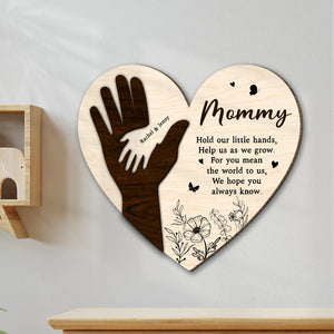 Personalized Gifts For Mom Wood Sign You Mean The World To Me 04natn160224 - Wood Signs - GoDuckee