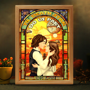 Personalized Gifts For Couple Light Frame Till Death 01qhpu060224pa - Canvas Print - GoDuckee