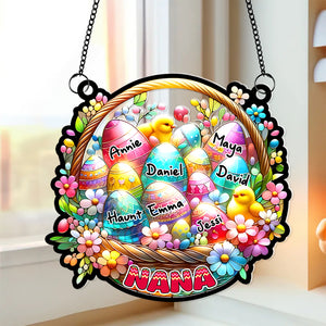 Personalized Easter Gifts For Grandma Suncatcher Ornament 01nalu060225 Easter Eggs - Ornament - GoDuckee
