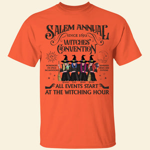 Salem Annual Witches’ Convention All Events Start At The Witching Hour, Personalized Shirt, Gifts For Besties Witch - Shirts - GoDuckee