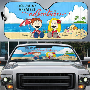 Personalized Gifts For Couple Windshield Sunshade 02xqqn230125pa Summer Vacation - Doormat - GoDuckee