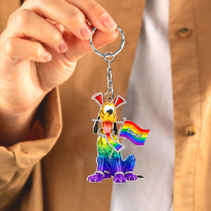 Rainbow LGBT Keychain - Personalized Gifts For LGBT 01OHLU260525 - Keychains - GoDuckee