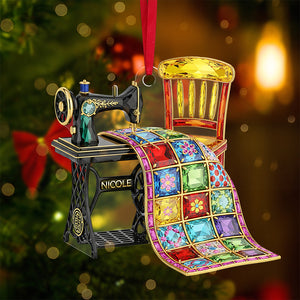Sewing Machine Ornament - Personalized Gifts For Sewing Lovers 04ohta150825 - Ornament - GoDuckee