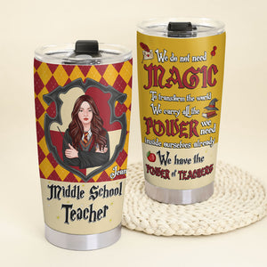 Motivated Teacher, We Have The Power Of Teachers, Personalized Tumbler, Back To School, Gifts For Teacher, 02htpo180723tm - Tumbler Cup - GoDuckee