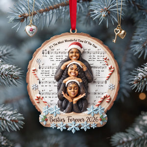 Wonderful Time With Besties Ornament - Custom Photo Christmas Gifts For Friends 01hulu171026