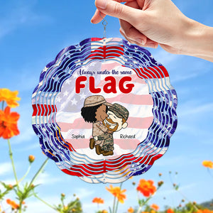 Personalized Gifts For Veteran Couple Wind Spinner 04toqn160125hg - Ornament - GoDuckee