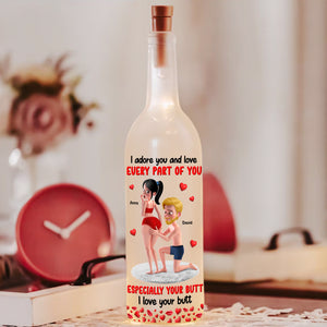 Personalized Funny Gifts For Couple Bottle Lamp I Love Every Part Of You 03natn150725hg - Bottle Lamp - GoDuckee