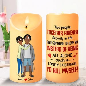 Personalized Gifts For Couple LED Candle 04xqtn241224hg Two People Together Forever - Led Candle - GoDuckee