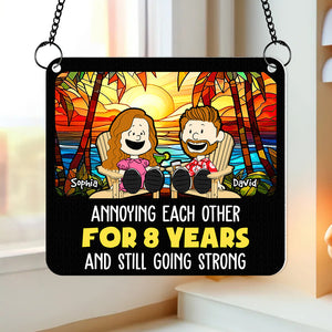 Personalized Gifts For Couple Lover Suncatcher Beach Summer 01XQDT110125PA - Ornament - GoDuckee