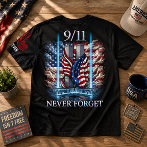 Never Forget 9/11 Personalized T-Shirt – Patriotic Memorial Shirt 01hudh300726
