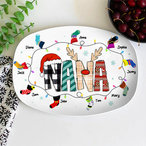Happy Family Socks, Personalized Resin Plate, Gifts For Family 04NATN241023 - Resin Plate - GoDuckee