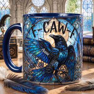 Attitude Raven Accent Mug, Personalized Gifts For Gothic Occult Lovers 03qhlu010826