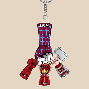 Personalized Gifts For Mom Fist Bump Keychain 06qhqn220424 Mother's Day - Keychains - GoDuckee