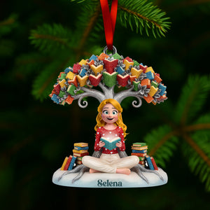Book Tree Christmas Ornament Personalized Gifts For Book Lovers 01NALU061025-Homacus