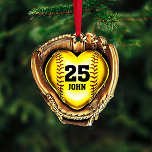 Christmas Gift For Baseball Lover, Personalized Acrylic Ornament, PW-03HUTN220923-02, Christmas Ornament - Ornament - GoDuckee