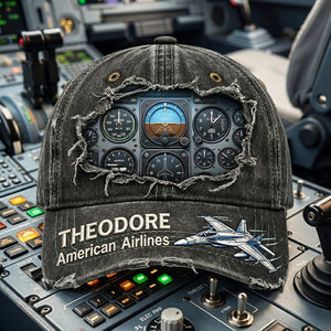 Airplane Cockpit Instrument Panel Classic Cap - Personalized Gifts For Pilot 02nadt300326 - Caps - GoDuckee