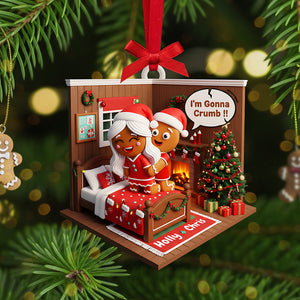 Gingerbread Couple Christmas Ornament, Personalized Gifts For Couple 03KITA160925 - Ornament - GoDuckee