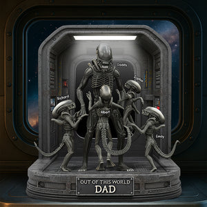 Personalized Gifts For Dad Acrylic Plaque, Alien Dad 03QHQN130525 - Shaped Plaques - GoDuckee