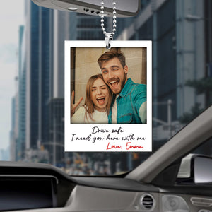 Custom Photo Gifts For Couple, Cute Moment Car Ornament 01pgpu180724 - Ornament - GoDuckee
