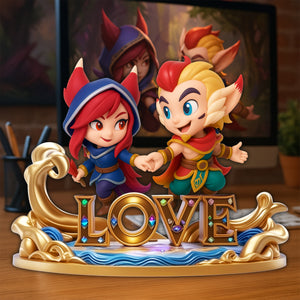 Enchanted Battle Couple Acrylic Plaque - Personalized Gifts For Couples 05TGLU040625 - Shaped Plaques - GoDuckee