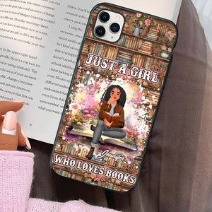 Personalized Gifts For Book Lover Phone Case Girl Reading Book 01XQDT140125PA - Phone Case - GoDuckee