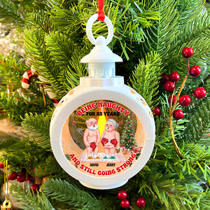 Being Naughty For Years And Still Going Strong, Personalized Led Light Ornament, Xmas Gift For Old Couple - Ornament - GoDuckee