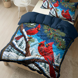 Cardinal - Quilt Bed Set - Gifts For Cardinal Lovers 03HULU150825 - Blanket - GoDuckee