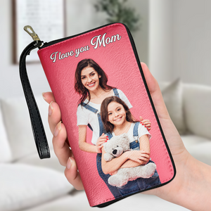 Custom Photo Gifts For Mom Twill Faux Leather Wallet 02acpu050325 - Leather Wallet - GoDuckee