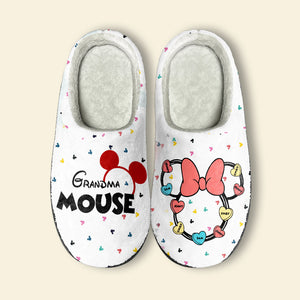 Personalized Gifts For Grandma Home Slippers Grandma Mouse 03HUMH210224 - Shoes - GoDuckee