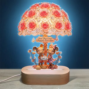 Cartoon Couple Led light - Personalized Gifts For Couple 04naqn120625 - Led Night Light - GoDuckee