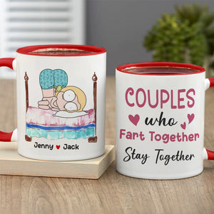 Couples Who Fart Together - Personalized Couple Mug - Gift For Couple - Coffee Mug - GoDuckee