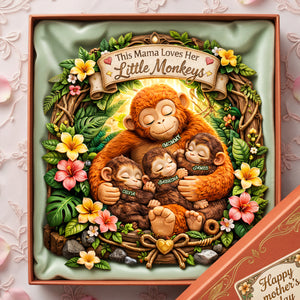 Mom And Her Little Monkeys Acrylic Plaque - Personalized Mother's Day Gifts 01tota110326 - Shaped Plaques - GoDuckee